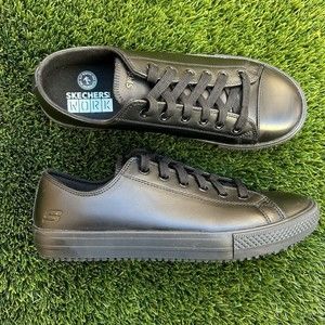 Skechers Women’s Work Gibson Hardwood Black Slip Resistant Low Top Size 10